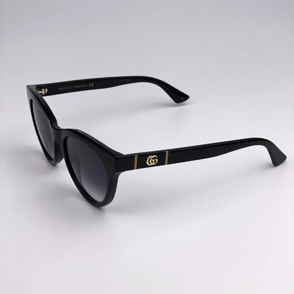 GUCCI GG0763S 001 Sunglasses Black Gray Gradient Cat Eye Women - Picture 5 of 11